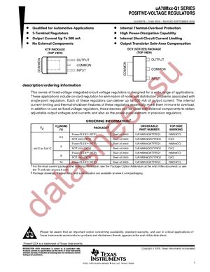 UA78M05QDCYRG4Q1 datasheet  